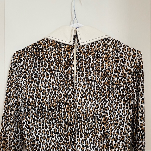 VINTAGE CREME & CHEETAH PRINT DRESS - Picture 7 of 7